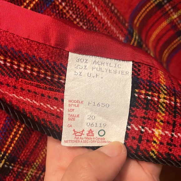 Vintage tartan blazer Size 20w - Picture 3 of 3